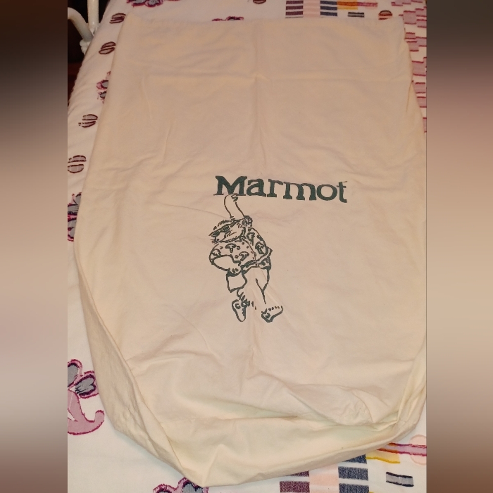 Marmot logo canvas laundry bag